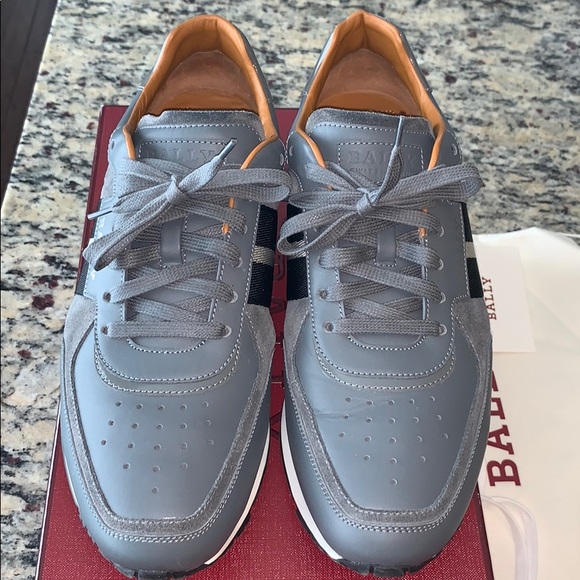 **SOLD** Bally Leather Aston Men’s Sneakers US 9.5 - Picture 3 of 8